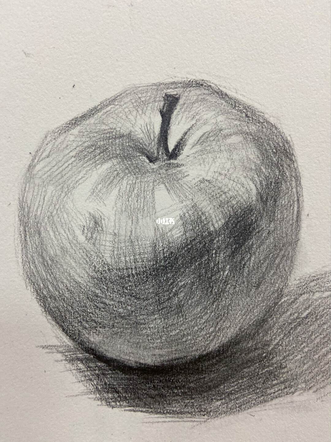 苹果立体素描简单版苹果立体效果神仙壁纸