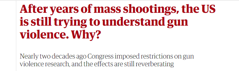 【世界说】美国大规模枪击案此起彼落 英媒惊问：美国为何还在试图“理解”枪暴？